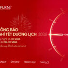THÔNG BÁO LỊCH NGHỈ TẾT DƯƠNG LỊCH 2026 3 251225 Thong bao nghi tet duong lich